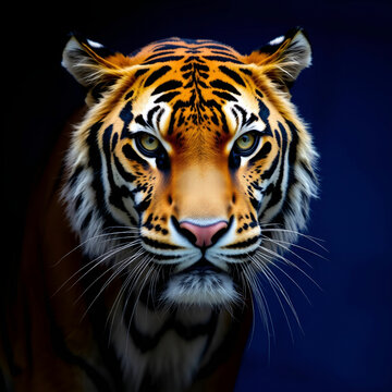 tigar (Taurinus; connochaetes) running across dusty plains -