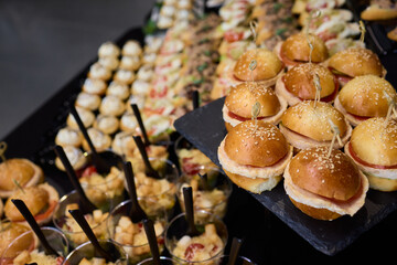 A Vibrantly Colorful Appetizer Platter Featuring Skewers and a Variety of Fresh Ingredients
