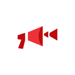 Loudspeaker microphone vector logo design