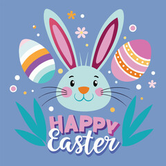 Obraz premium Easter-themed-vector-with-large-bunny-ears whisked 