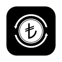 lira currency symbol isolated on transparent background