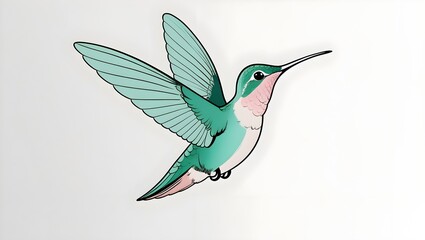 Obraz premium vector illustration of a hummingbird