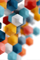A colorful cube pattern is displayed on a white background