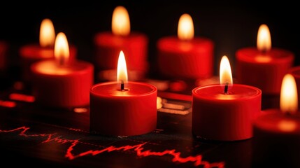 Conceptual illustration of a candlestick signal confirmation panel icon depicting pattern recognition in trading