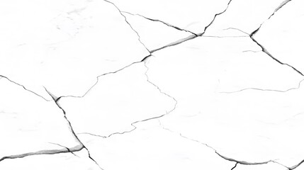 Obraz premium Intricate network of cracks across a white surface.