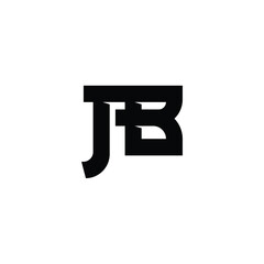 Obraz premium JB monogram logo design letter text name symbol monochrome logotype alphabet character simple logo