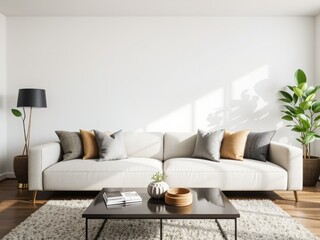 Modern Living Room with Cozy Pillows and Design Inspiration