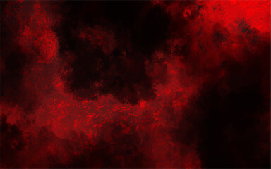 Abstract Watercolor red grunge background painting with Beautiful stylist modern texture. Distressed grunge textures, and scattered speckled elements with sense of chaos. Moody and atmospheric effect