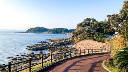 Naklejka premium 日本本土最西端 神崎鼻公園の風景