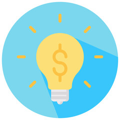 money idea vector round flat icon