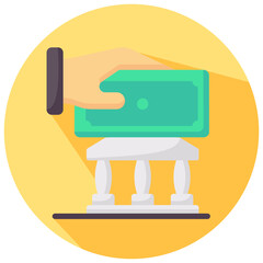 deposit vector round flat icon