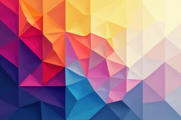 Obraz premium Abstract geometric shapes, vibrant color block design, digital, photo, interior