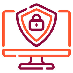 Obraz premium Cybersecurity Shield Icon