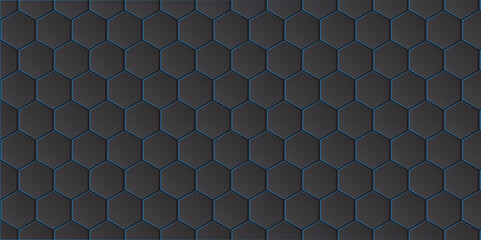 Black and white seamless hexagon pattern of a skin texture creates a geometric backdrop