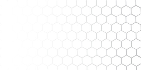 Abstract geometric hexagon pattern seamless design with honeycomb texture in black and grey tones