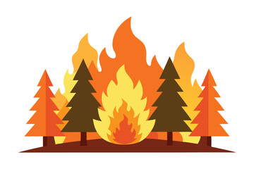 fire in the forest