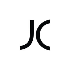 JC monogram logo design letter text name symbol monochrome logotype alphabet character simple logo