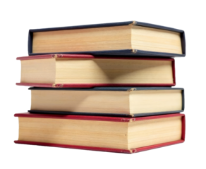 Design materials. Stack of books without background.