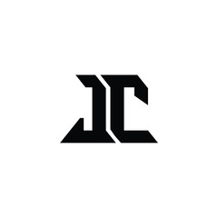 JC monogram logo design letter text name symbol monochrome logotype alphabet character simple logo
