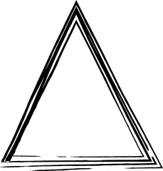 Triangle frame brush strokes