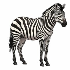 Illustration of a Zebra's Graceful Posture