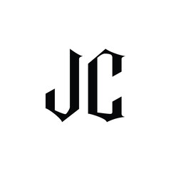 JC monogram logo design letter text name symbol monochrome logotype alphabet character simple logo