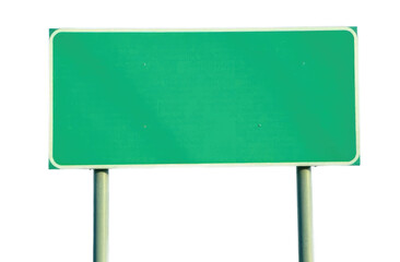 Green road sign without background.