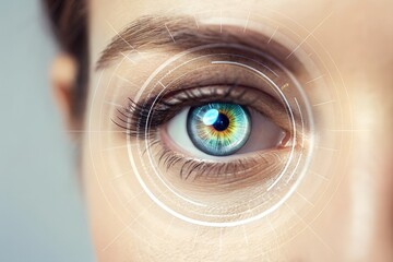 Futuristic Biometric Eye Scan Technology