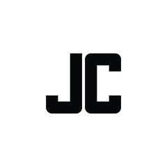 JC monogram logo design letter text name symbol monochrome logotype alphabet character simple logo