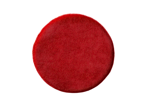 red fabric sticker