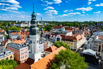 Fototapeta premium Architecture of Zielona Gora old town, Poland