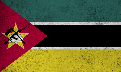Flag Mozambique grunge texture