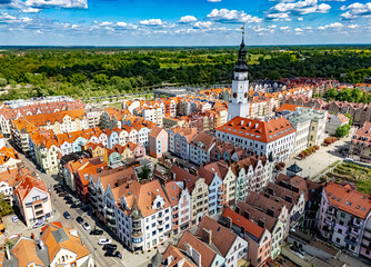 Architecture of Glogow old town, Poland