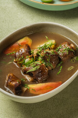 Savory Oxtail Soup Rich Broth Tender Meat Vibrant Garnish