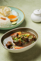 Savory Lamb Soup A Rich Broth with Tender Meat and Rice