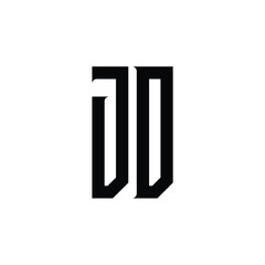 JD monogram logo design letter text name symbol monochrome logotype alphabet character simple logo