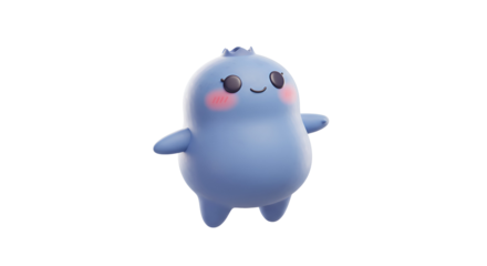 Cute Blueberry Character Illustration