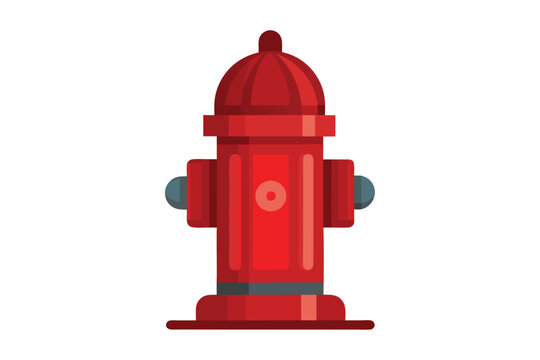 3d vector fire hydrant realistic illustration isolated on white background