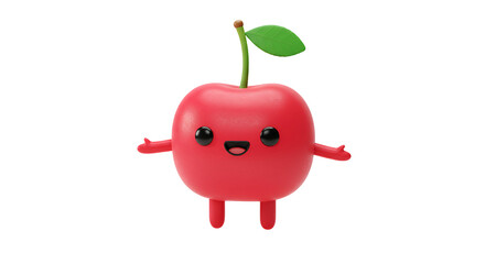 Cute Cartoon Cherry Character Illustration