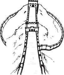 Great Wall of China illustration