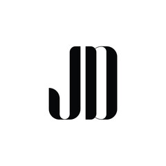 JD monogram logo design letter text name symbol monochrome logotype alphabet character simple logo