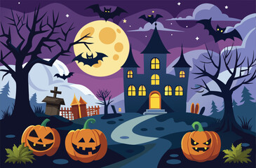 Haunted Mansion on Halloween Night