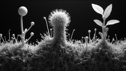 Microscopic morphology images of plants