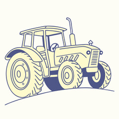 Elegant Tractor vector Icon for Branding.