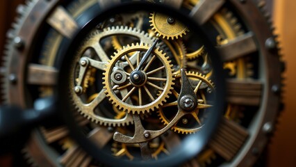 Fototapeta premium Complex mechanical gear device