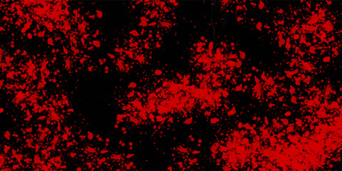 Abstract red grunge brush stroke on black background. Vector illustration