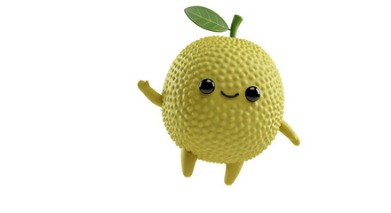 Yellow Fruit Cartoon Character With Arms and Legs