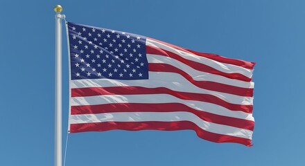 Obraz premium Waving glory of the United States flag