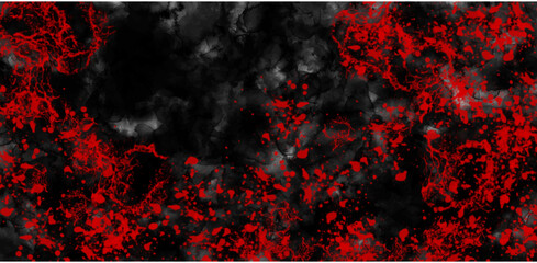 Abstract red grunge brush stroke on black background. Vector illustration