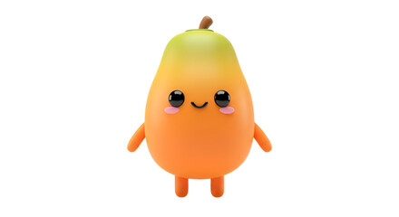Cartoon Papaya Character Illustration